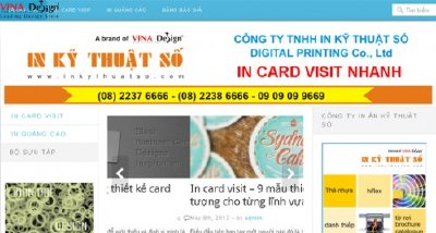 Thiết kế website In Card Visit Nhanh - www.Incardvisitnhanh.com