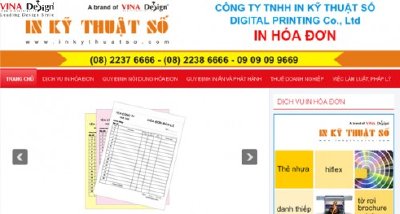 Thiết kế website In Hóa Đơn - www.Inhoadon.com.vn