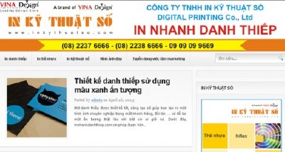 Thiết kế website In Nhanh Danh Thiếp - www.Innhanhdanhthiep.com