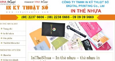 Thiết kế website In thẻ nhựa - www.Inthenhua.net