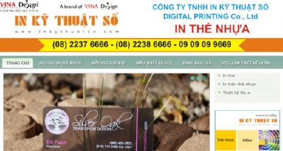 Thiết kế website In thẻ nhựa - www.Inthenhua.vn