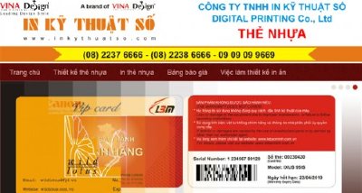 Thiết kế website In thẻ nhựa - www.Thenhua.com.vn
