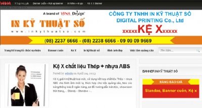 Thiết kế website Kệ X - www.Kex.vn