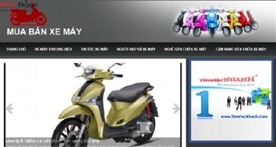 Thiết kế website Mua Bán Xe Máy - www.Muabanxemay.com.vn