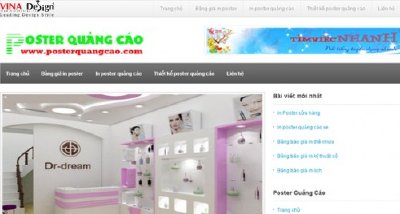 Thiết kế website Poster Quảng Cáo - www.Posterquangcao.com
