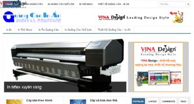 Thiết kế website Quảng Cáo In Ấn - www.Quangcaoinan.com