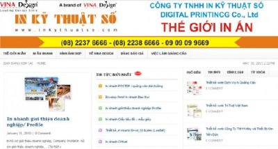 Thiết kế website Thế Giới In Ấn - www.Thegioiinan.com.vn
