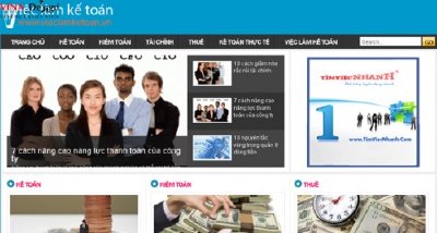 Thiết kế website Việc Làm Kế Toán - www.Vieclamketoan.vn