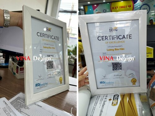 In giấy chứng nhận Certificate (tiếng Anh) - VND20
