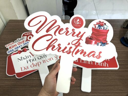 In hashtag cầm tay Merry Christmas, Giáng Sinh, Noel - VND381