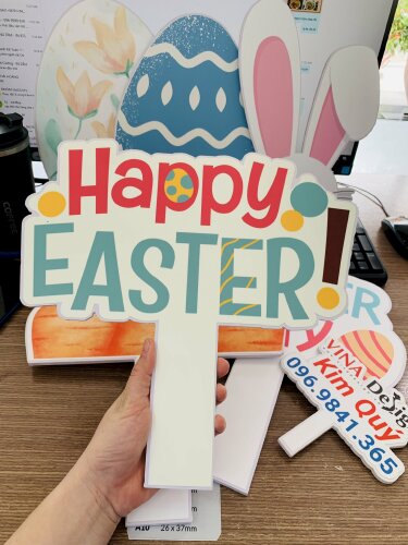 Hashtag cầm tay Happy Easter - MSN355