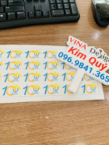 In tem UV DTF sticker 10 Years Anniversary - VND529