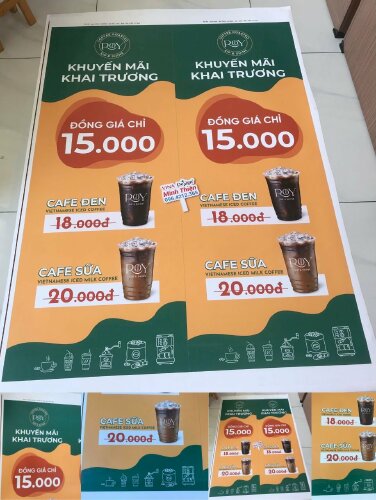 In PP có keo làm poster khai trương quán cafe đồng giá chỉ 15k - VND606