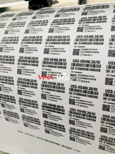 In tem số lượng ít mã vạch Barcode QRcode theo yêu cầu, tem Decal sữa - VND640