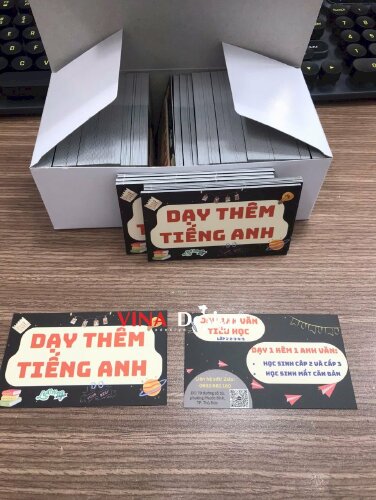 In name card giáo viên dạy thêm tiếng Anh, gia sư tiếng Anh, name card in Offset số lượng lớn - VND777