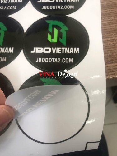 In tem Logo thương hiệu Decal sữa tròn in mực dầu, bế theo viền - VND793