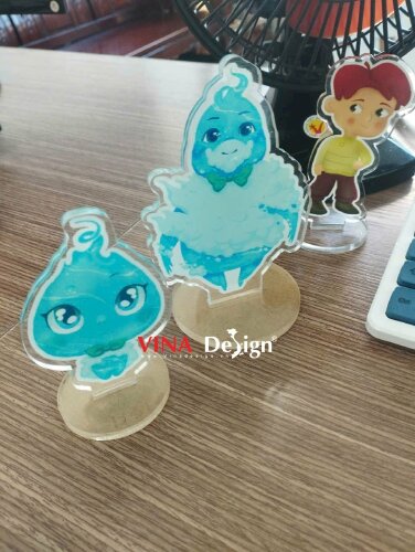 In ảnh mica theo yêu cầu gắn chân đế standee để bàn hình chibi linh vật - VND926