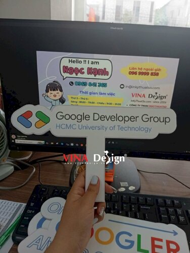In bảng hashtag cầm tay check in sự kiện ngày hội cộng đồng lập trình viên Developer - VND929