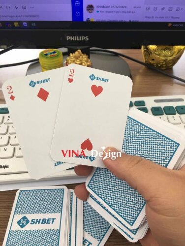 In bộ 52 lá bài tây thiết kế logo không kèm hộp, sử dụng cá nhân - VND928
