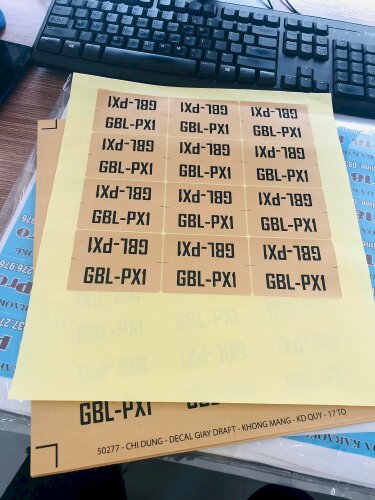 In tem Decal giấy Kraft - VND40