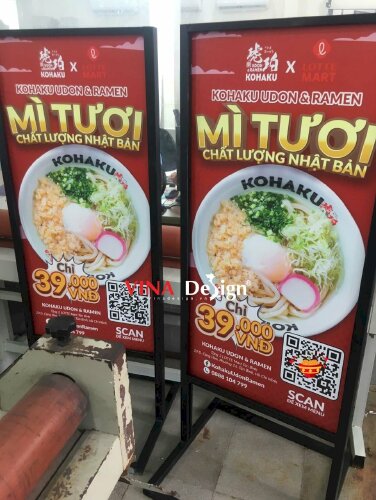 In standee chân sắt quán mì Udon Ramen tươi - VND963