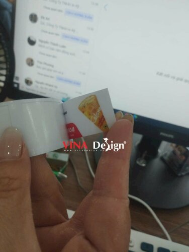 In tem decal dán ngược lên bề mặt trong suốt - VND964