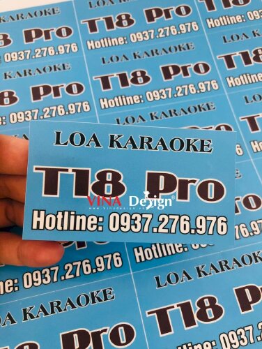 In tem Loa Karaoke decal sữa cán mờ dàn file in lên khổ lớn tính theo m2 - VND961