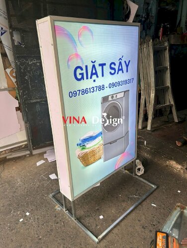 Làm hộp đèn bảng hiệu quảng cáo cho cửa hàng giặt sấy - VND974