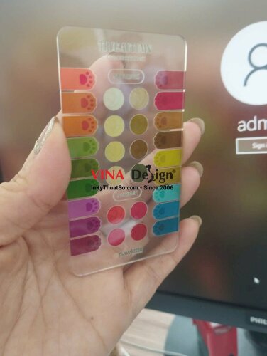 In bảng màu Color Palette True Autumn & Light Summer makeup, in UV ngược thẻ Mica trong 2li, lót trắng theo file in - VND987