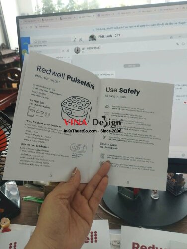 In catalogue A5 song ngữ Simple Guite hướng dẫn sử dụng máy công nghệ ánh sáng đỏ - VND989