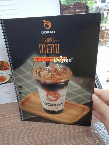In menu quán net gaming, bộ đôi menu Food, menu Drink, in menu nhựa chống nước - VND315