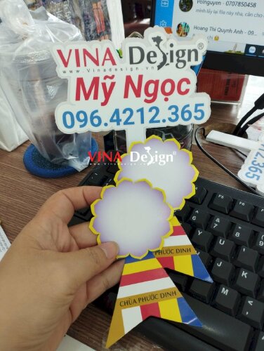 In ruy băng đuôi nheo cài áo lễ Vu Lan Phật giáo - VND167