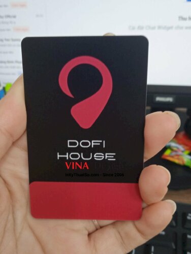 In thẻ PVC tích điểm nhận quà tặng, in thẻ nhựa khuôn chuẩn 8.6x5.4cm cho quán cà phê Boardgame poker - VND511