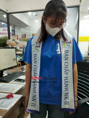 In dây ruy băng đeo vai sự kiện, dải băng quàng vai vải silk - VND83