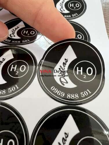 In tem dán hộp bánh, tem decal sữa tròn đường kính 3.5cm - VND469