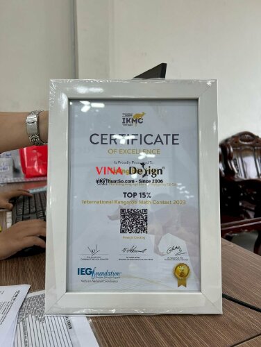In giấy chứng nhận Certificate (tiếng Anh) - VND20