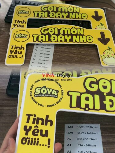 In khung hình trang trí máy POS bán hàng order - VND69