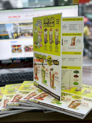 In menu dán gói quán trà sữa - VND59