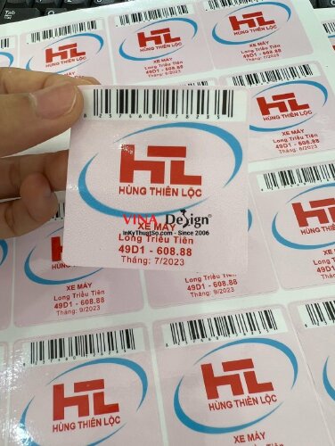 In tem decal sữa dán phụ tùng xe - VND30