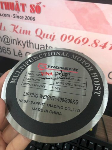 In tem inox in UV - VND14