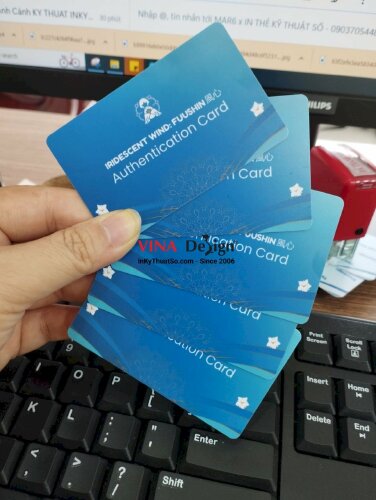 In thẻ nhựa xác thực Authentication Card - VND33