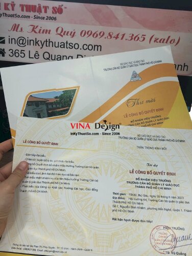 In thư mời theo yêu cầu - VND04