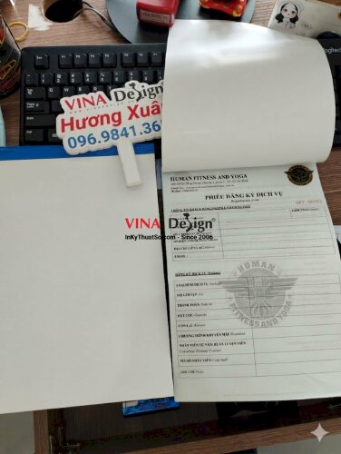 In phiếu đăng ký dịch vụ Fitness Yoga - VND257