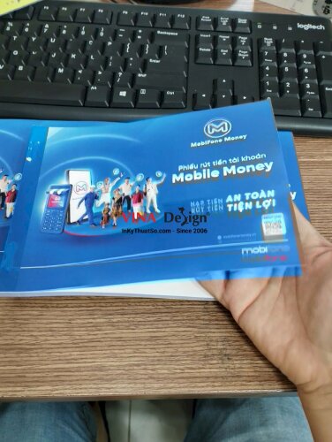 In phiếu rút tiền tài khoản mobile money cash withdraw - VND284