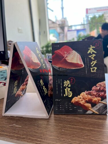 In standee mini để bàn giới thiệu món ăn Nhật Bản (tiếng Nhật) - VND139
