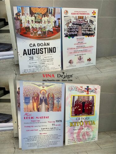 In áp phích lưu niệm, poster dán tường văn phòng, phòng học, phòng tập hát giáo xứ - VND442