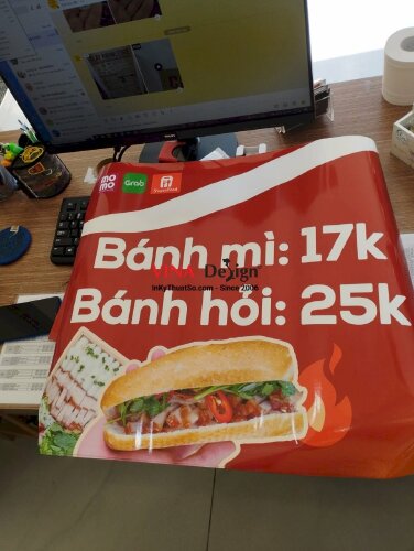 In bảng giá bánh mì bánh hỏi dán xe đẩy đồ ăn sáng - VND133