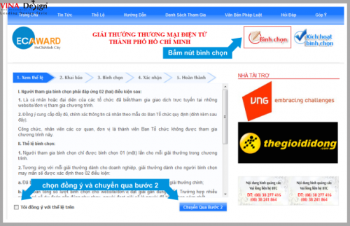 Thể lệ bình chọn website VINADesign.vn