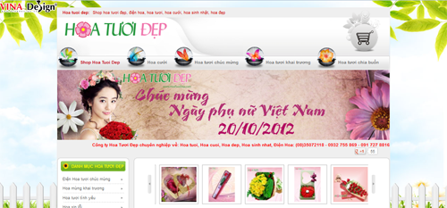 Shop Hoa Tuoi Đẹp chuyên nghiệp về hoa tươi và dich vụ điện hoa như: hoa chúc mừng, hoa cưới, hoa sinh nhật, hoa khai trương, hoa chia buồn.