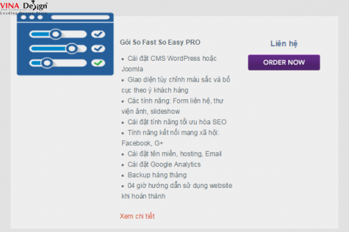 Gói thiết kế web So Fast So Easy PRO